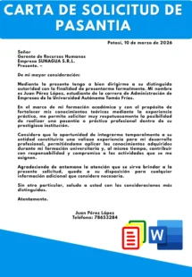 Carta de solicitud de pasantía Bolivia